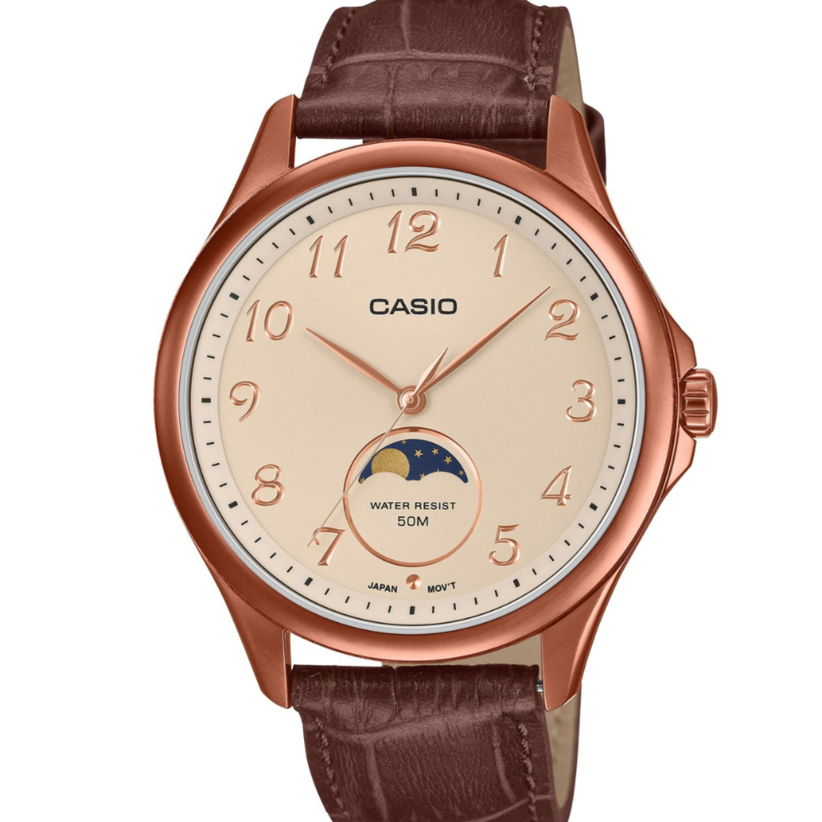 Casio General MTP-M110RL-4A Moon Phase Men's Watch