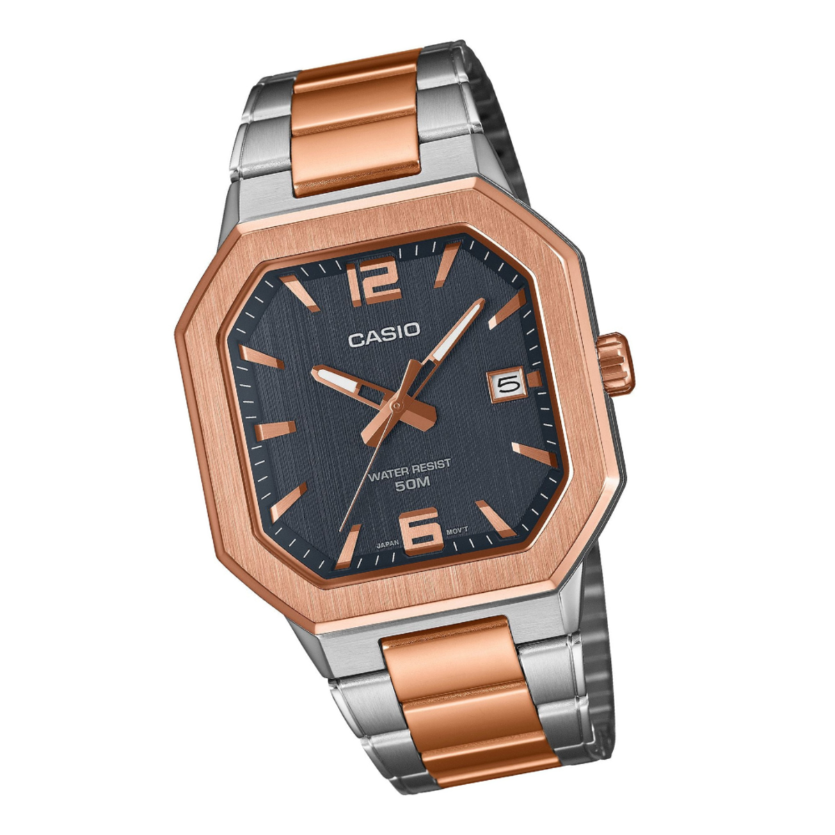 Casio Men's Analog Two-Tone MTP-B195RG-2A Watch