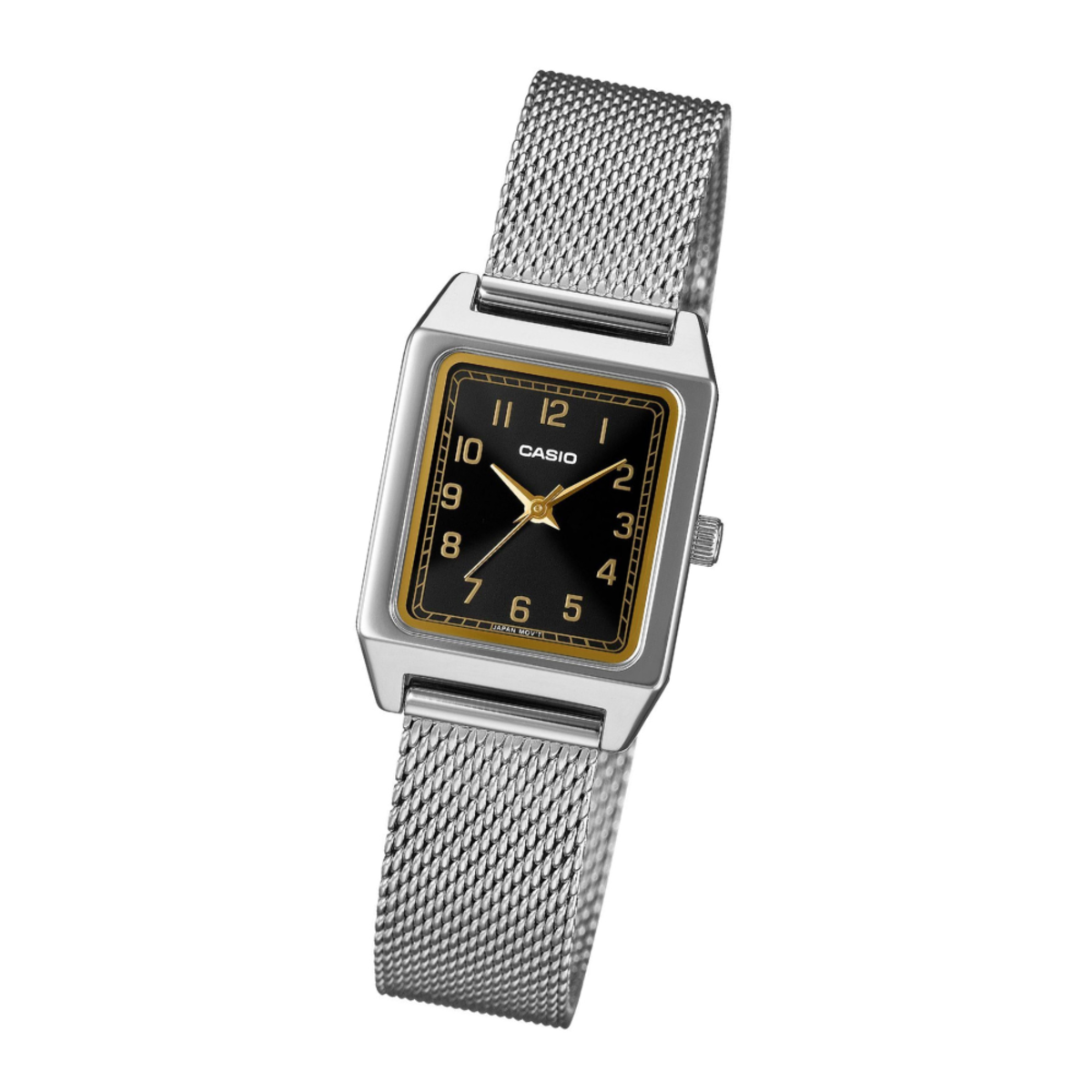 Casio Rectangular Black Dial Mesh Women's Watch LTP-B150M-1B