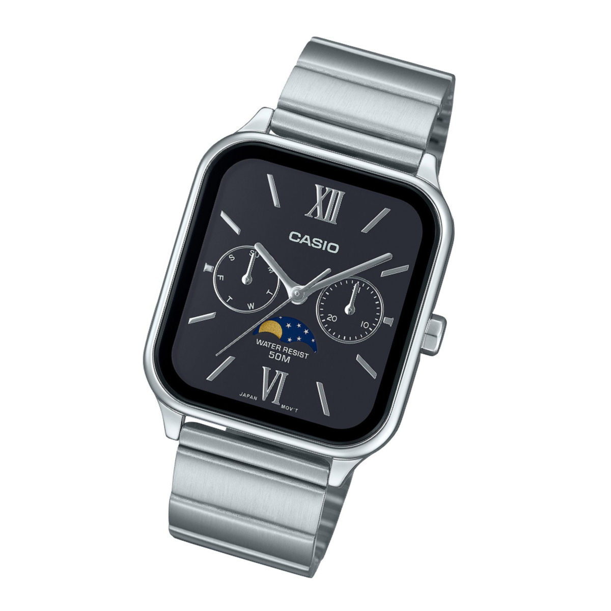 Casio Standard Moon Phase MTP-M305D-1A | Men's Black Dial Watch