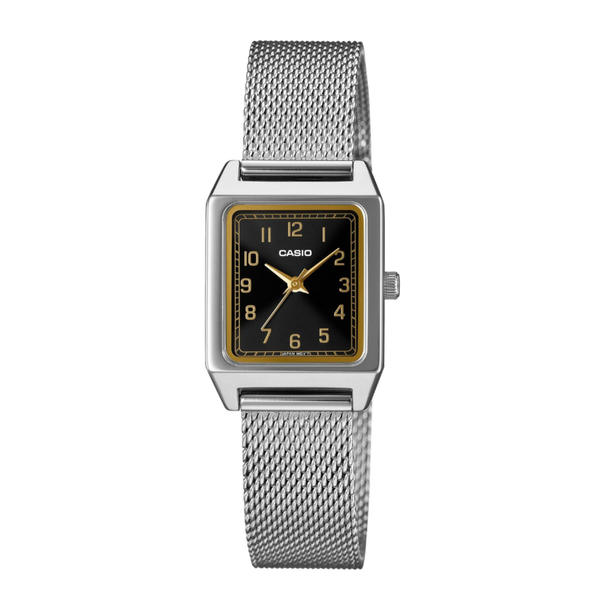 Casio Rectangular Black Dial Mesh Women's Watch LTP-B150M-1B