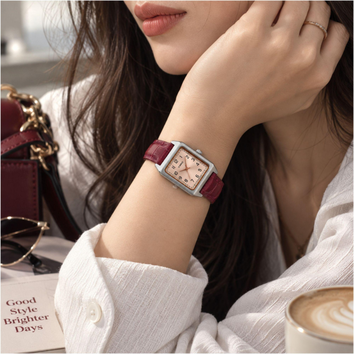 Casio Rectangular Leather Women's Watch LTP-B150LA-4B2