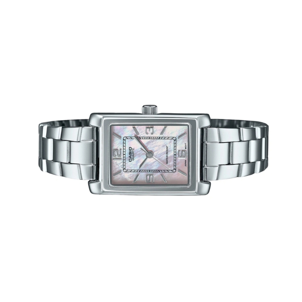 Casio General Rectangle Mother of Pearl Women's Watch LTP-1234DS-4A