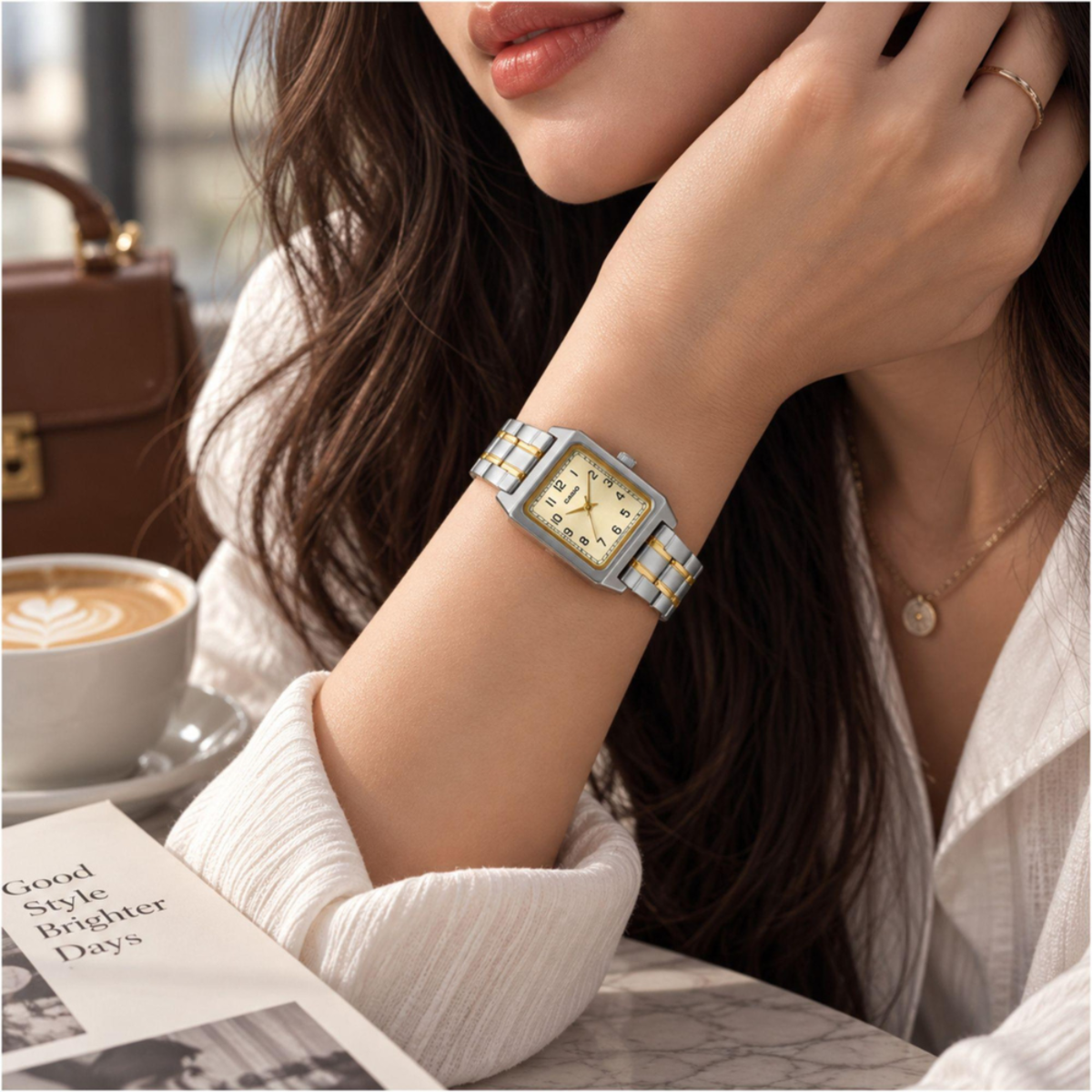 Casio Classic Rectangular Women's Quartz Watch LTP-B150SG-9B