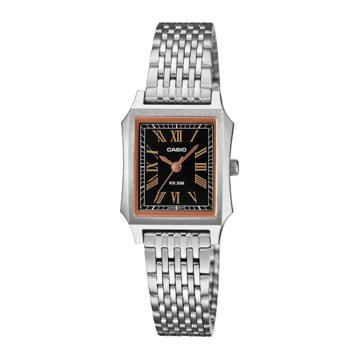 Casio Women's Stainless Steel Rectangle Watch LTP-B190D-1B
