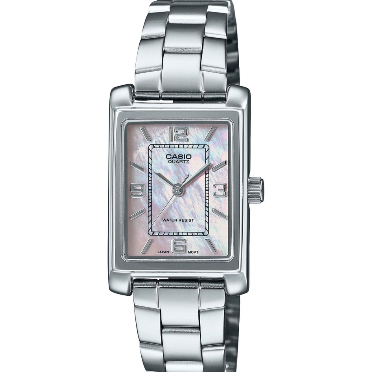 Casio General Rectangle Mother of Pearl Women's Watch LTP-1234DS-4A
