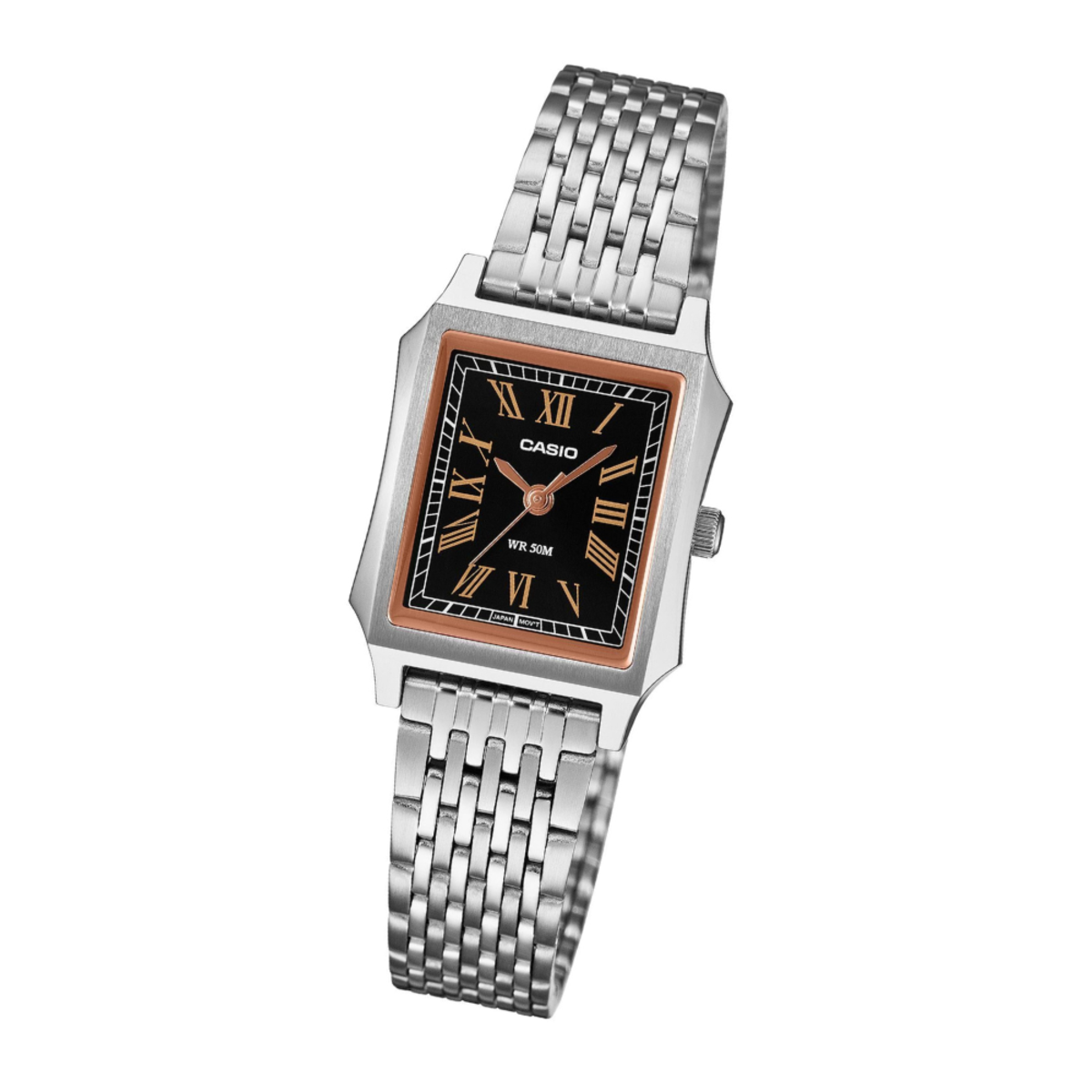 Casio Women's Stainless Steel Rectangle Watch LTP-B190D-1B