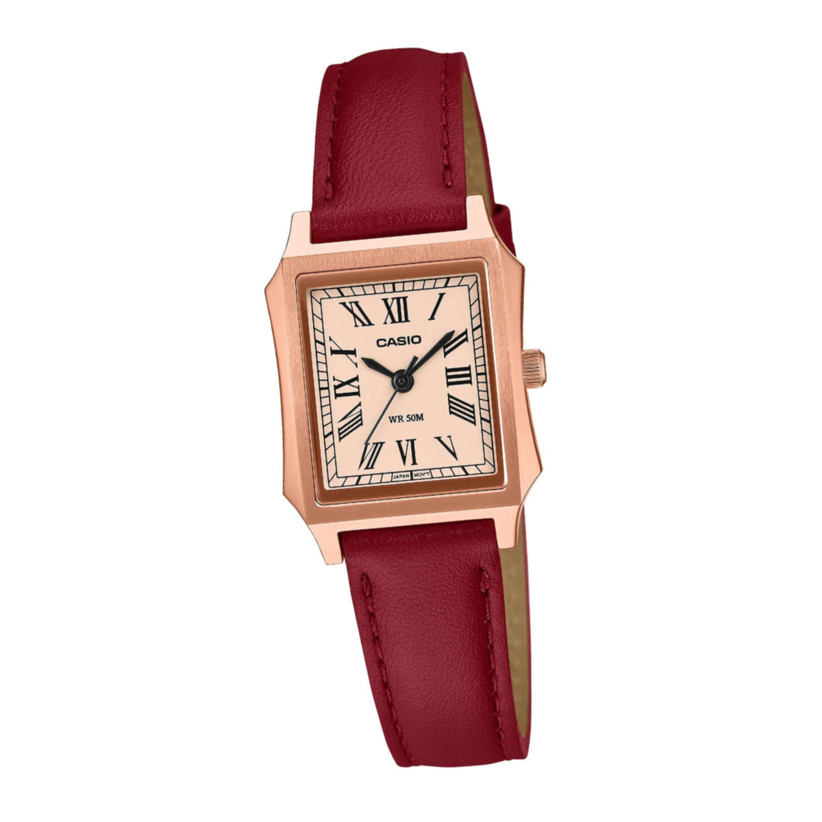 Casio Classic Women's Rose Gold Leather Watch LTP-B190RGL-4B