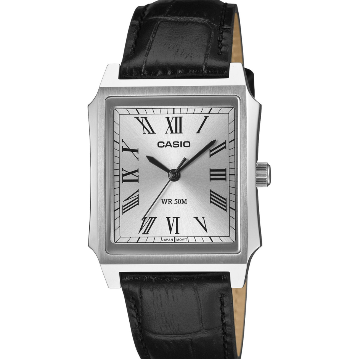 Casio MTP-B190L-7B | Silver Rectangular Roman Dial Watch