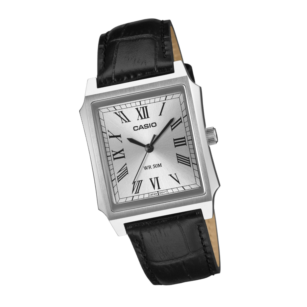 Casio MTP-B190L-7B | Silver Rectangular Roman Dial Watch