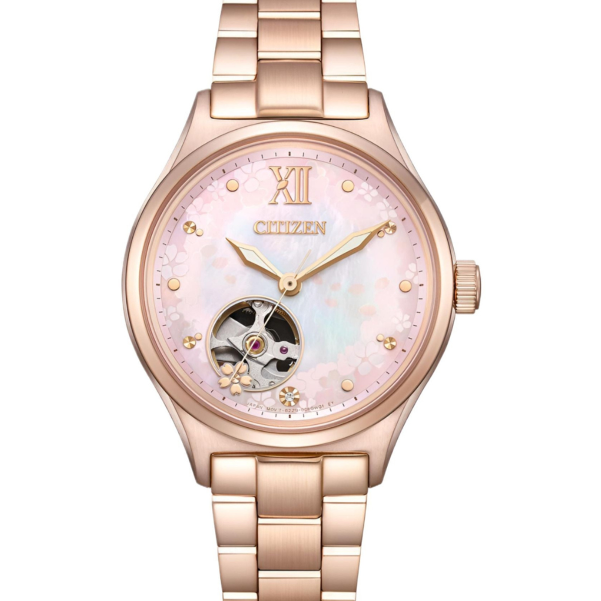 Citizen Sakura Limited Edition "Open-Heart" Automatic Watch – PC1017-96W