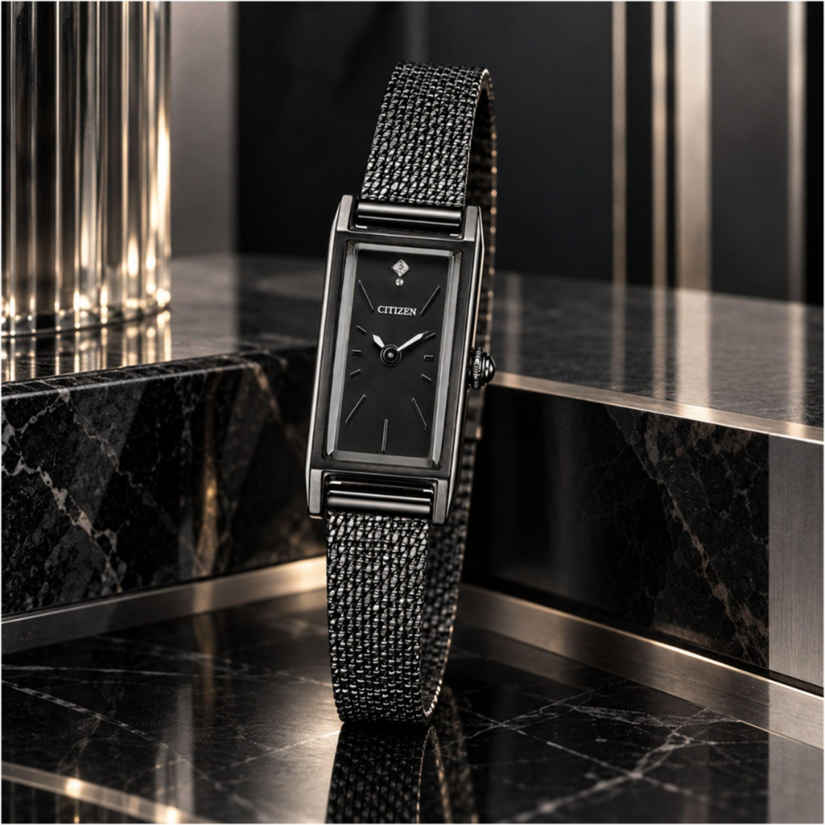 Citizen Eco-Drive Rectangular Mesh Limited Edition Women's EG7048-56E Watch