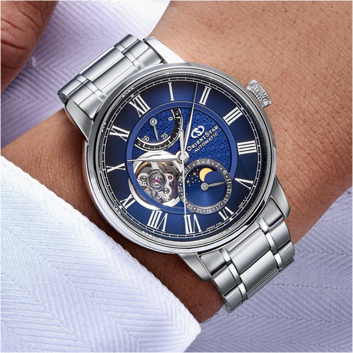 Orient Star Classic M45 Mechanical Moon Phase Watch RE-BT0006L