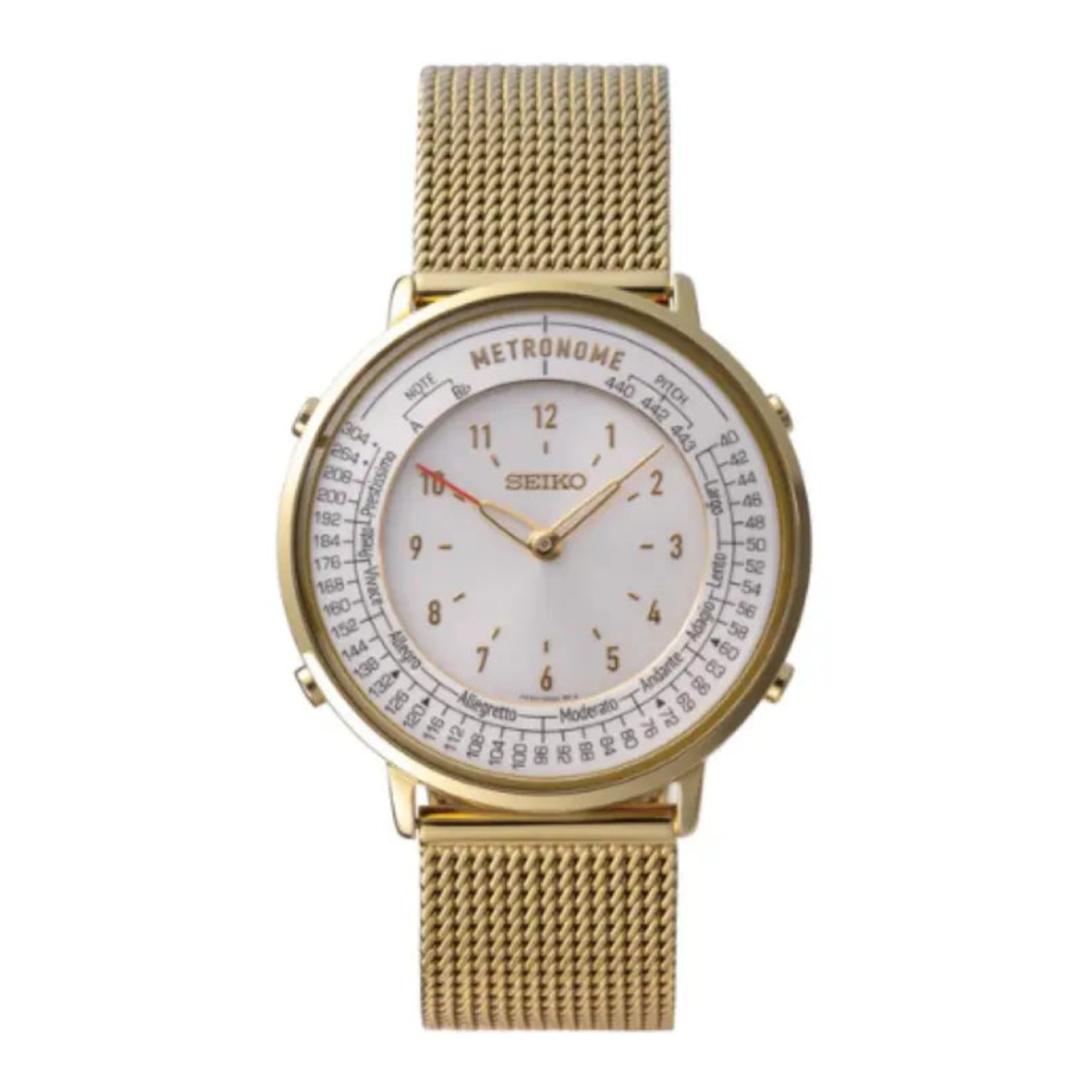 Seiko Metronome Watch Standard Line Gold Mesh SMW008A Watch
