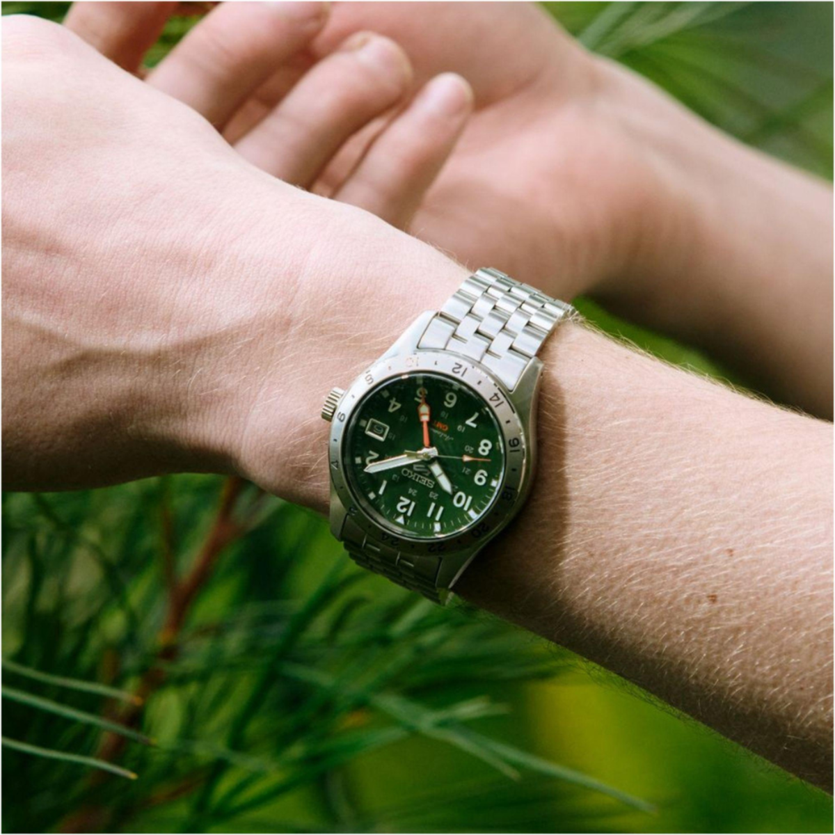 Seiko 5 Sports Field GMT Khaki Drill Watch HDB001K1