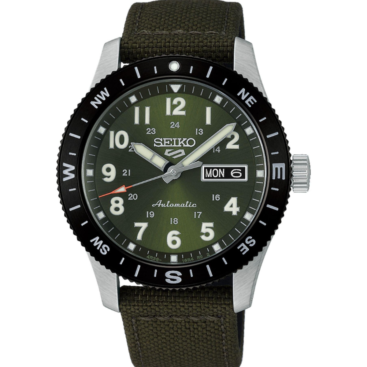Seiko 5 Sports  Green Nylon Strap Automatic Men's Watch HDB008K1