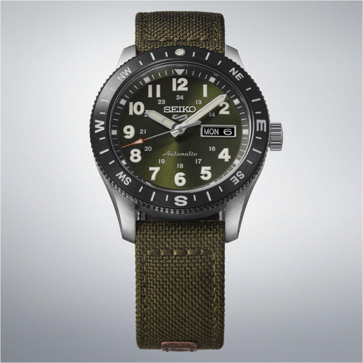 Seiko 5 Sports  Green Nylon Strap Automatic Men's Watch HDB008K1