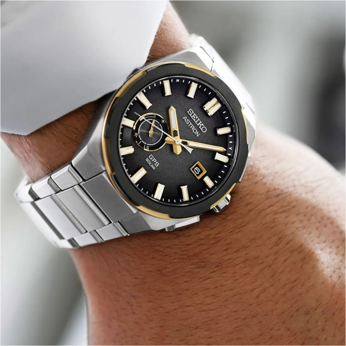Seiko Astron GPS Solar Nexter Series "Sun Gold" Titanium Watch SSJ026J1