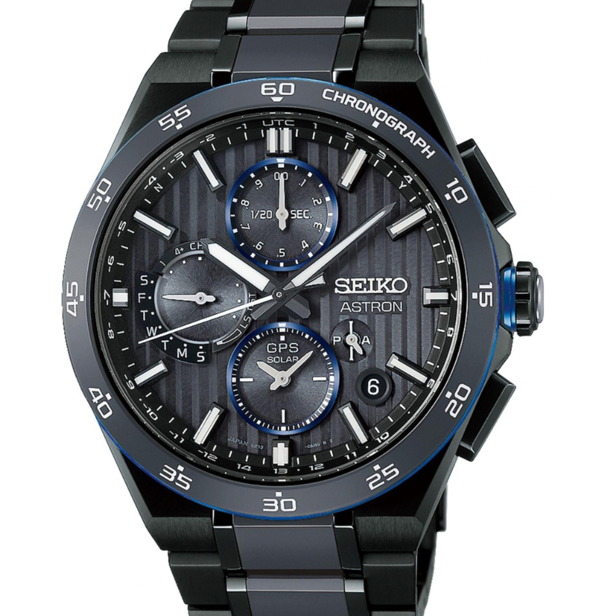 Seiko Astron GPS Solar Titanium Black Titanium Watch HAB008J1