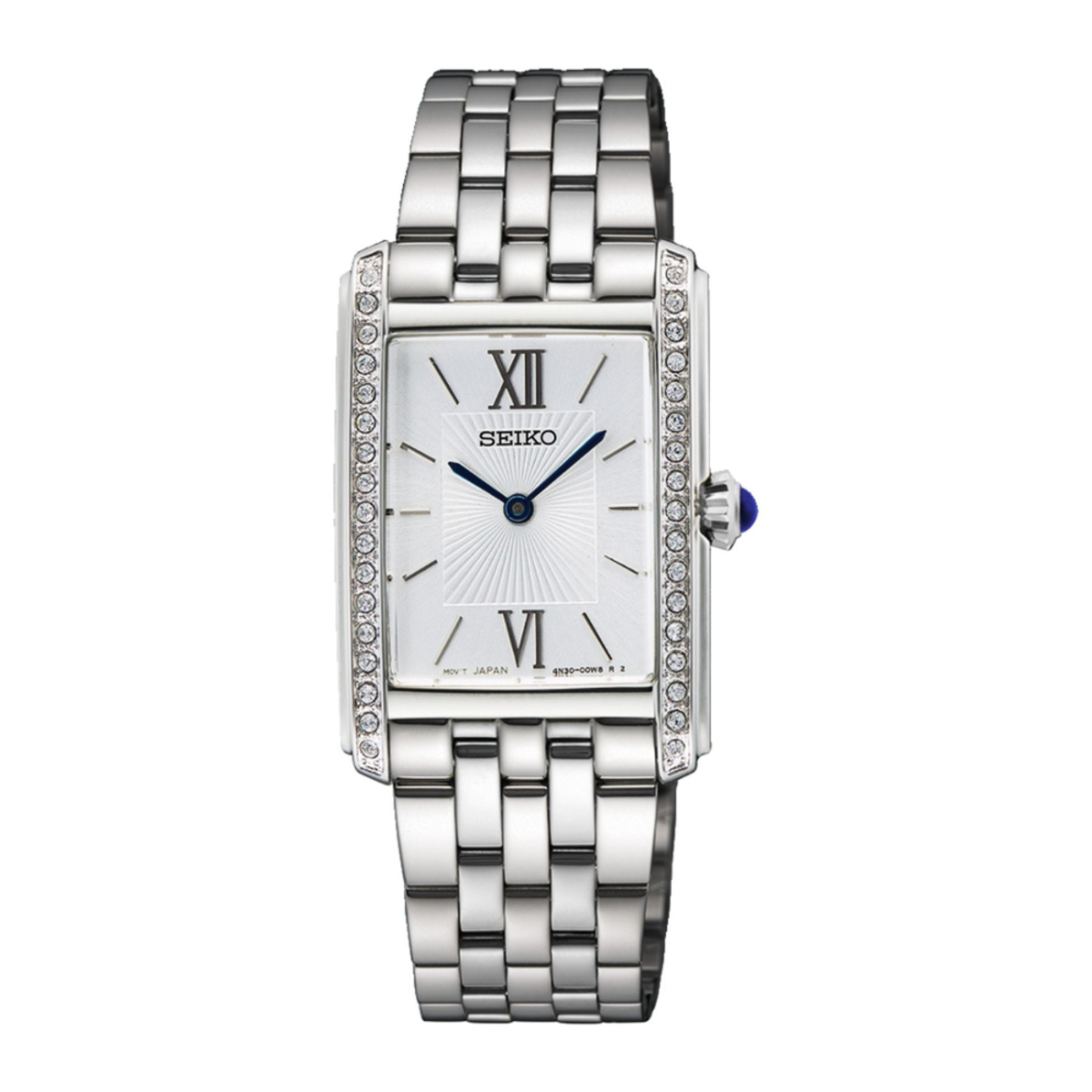 Seiko SWR091P1 Essentials Women's Crystal Rectangular Watch