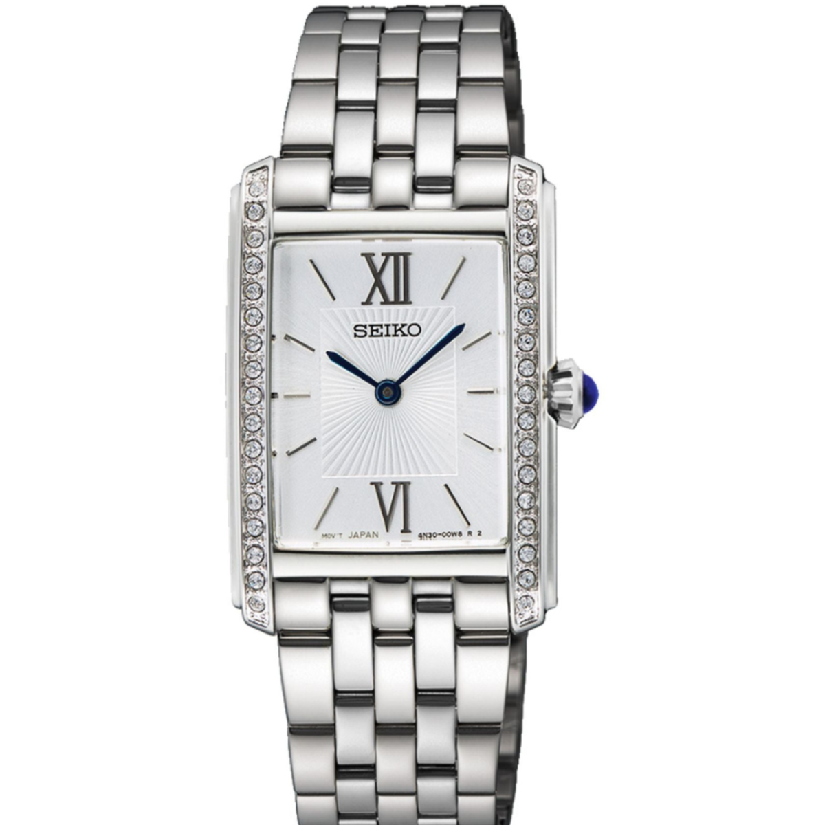 Seiko SWR091P1 Essentials Women's Crystal Rectangular Watch