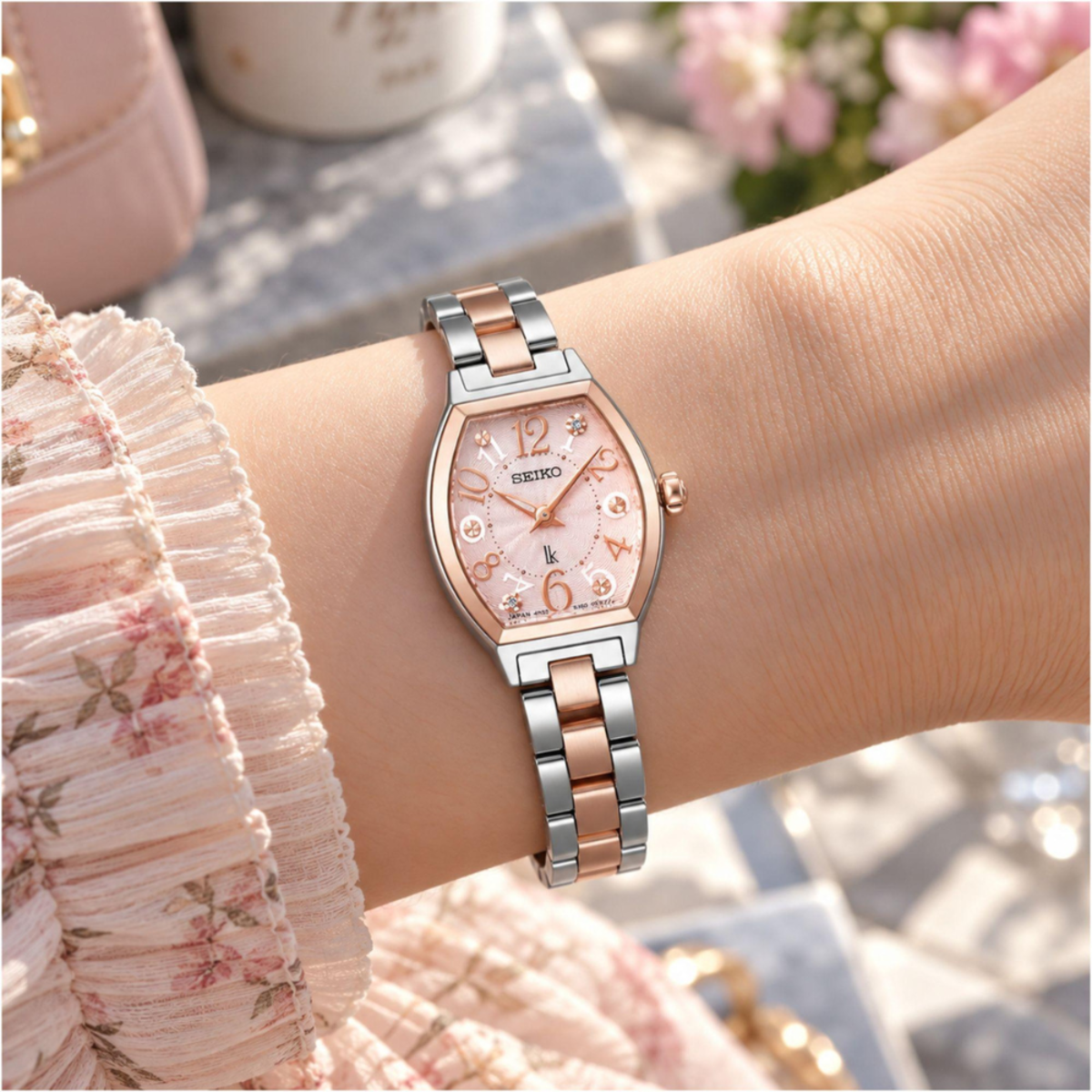 Seiko Lukia Happy Blossoms Tonneau Women's Watch SSWA012J