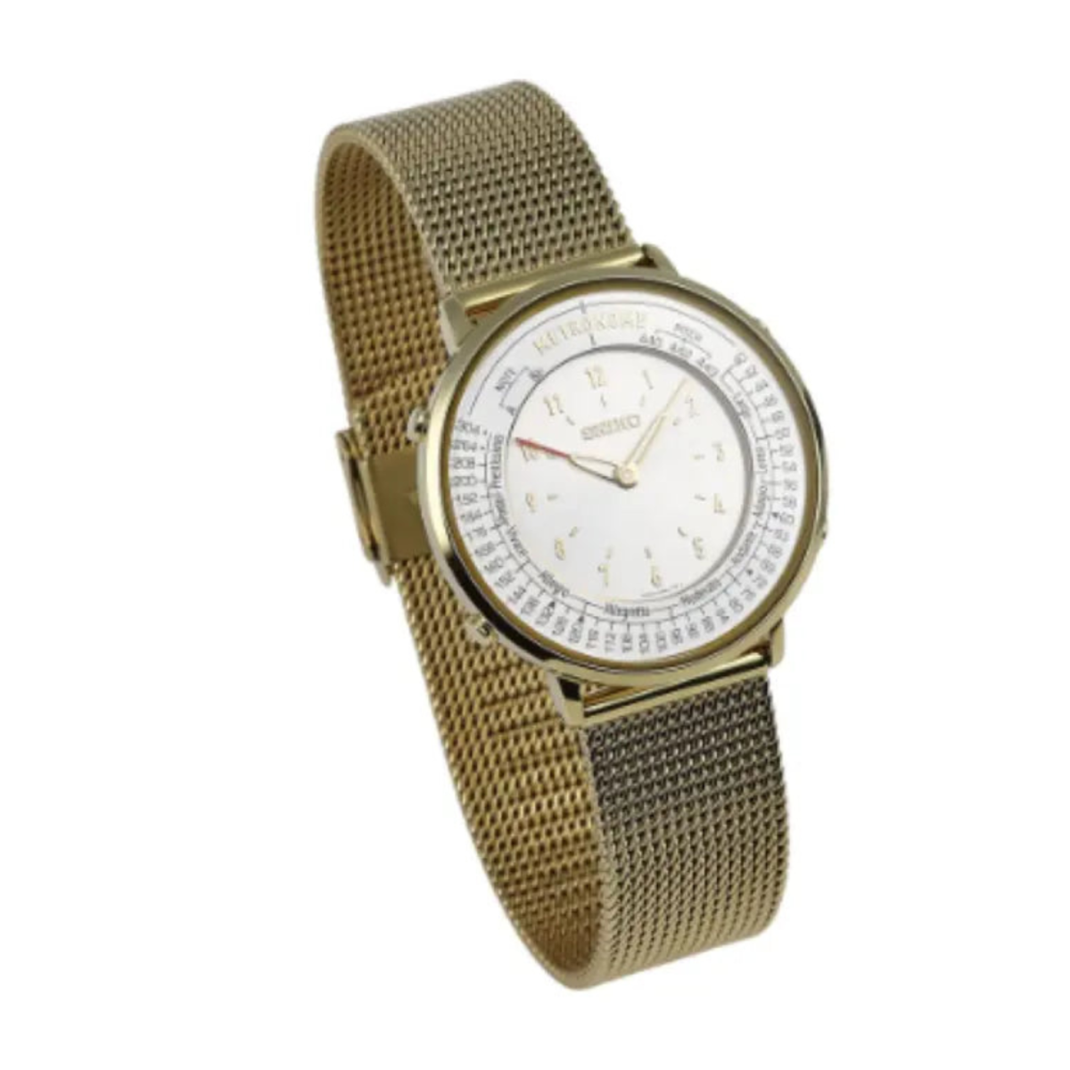 Seiko Metronome Watch Standard Line Gold Mesh SMW008A Watch