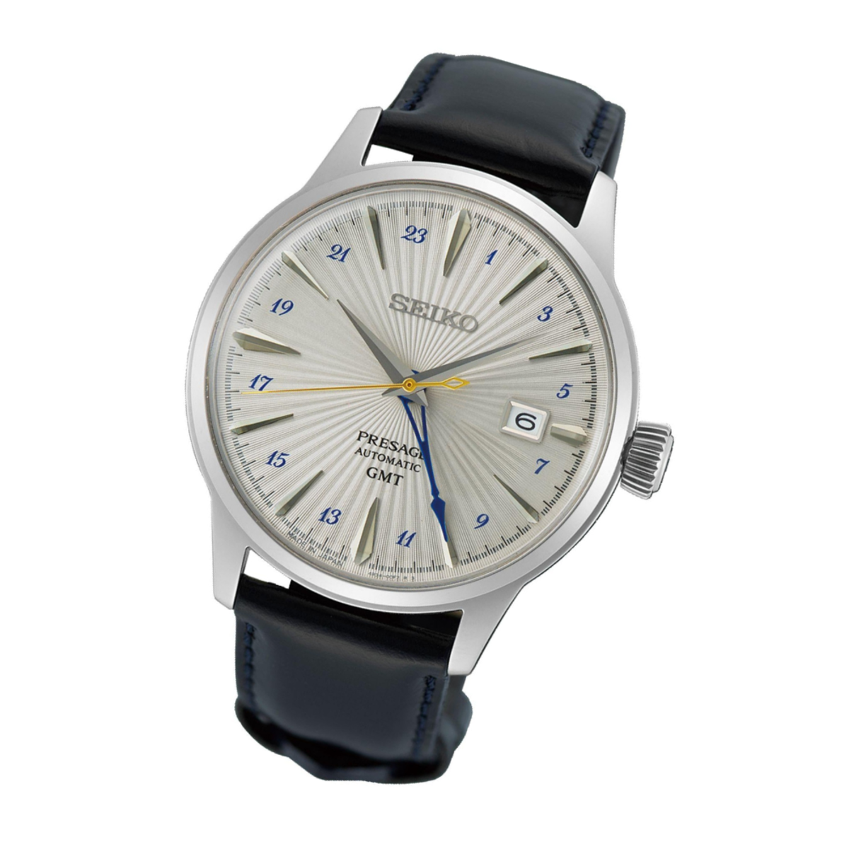 Seiko Presage Cocktail Time "Silver Bullet" GMT Automatic Men's Watch SSK049J1