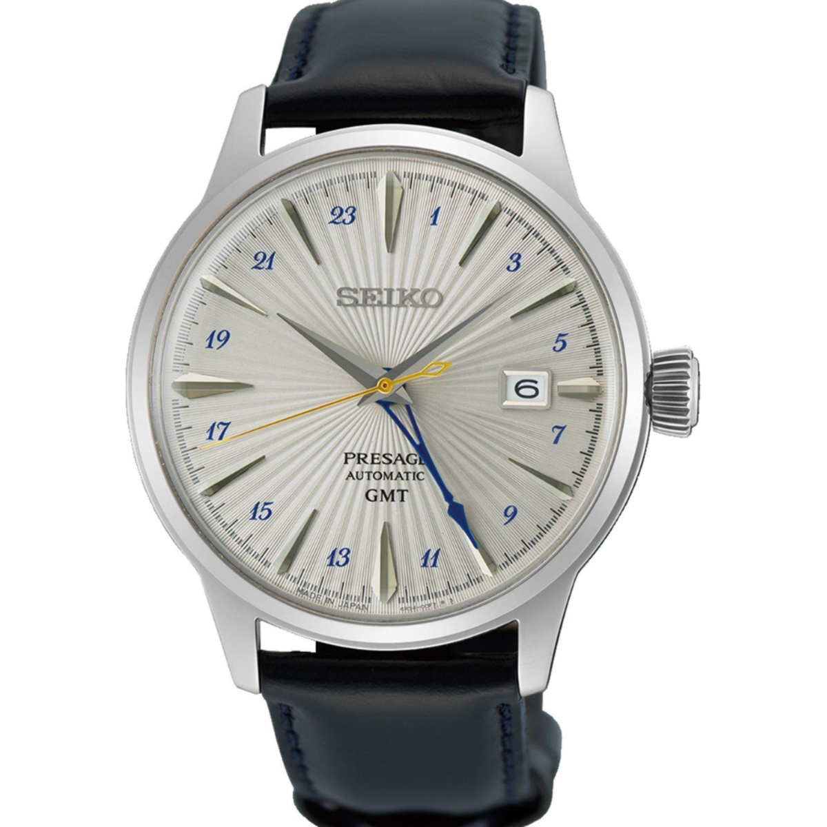 Seiko Presage Cocktail Time "Silver Bullet" GMT Automatic Men's Watch SSK049J1