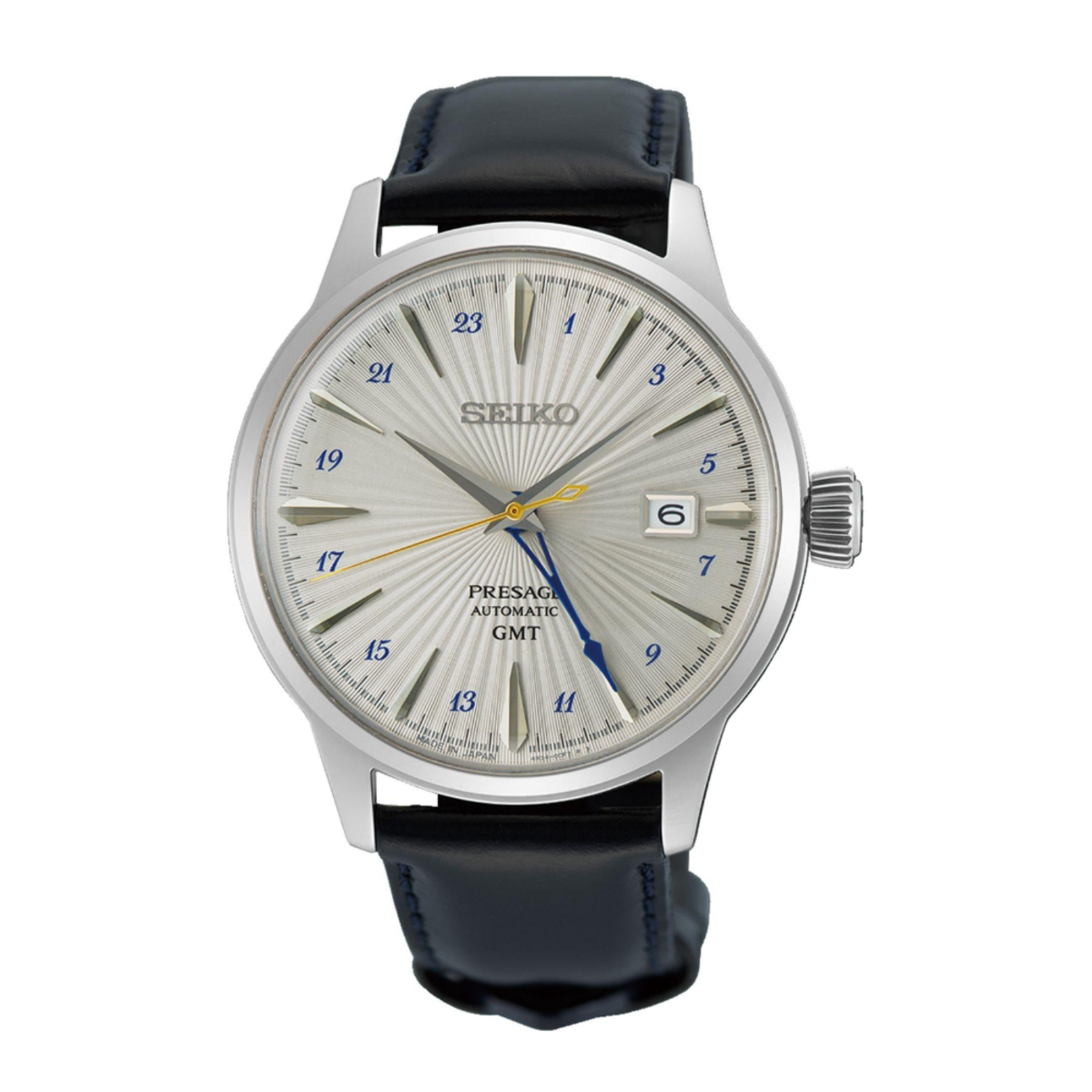 Seiko Presage Cocktail Time "Silver Bullet" GMT Automatic Men's Watch SSK049J1