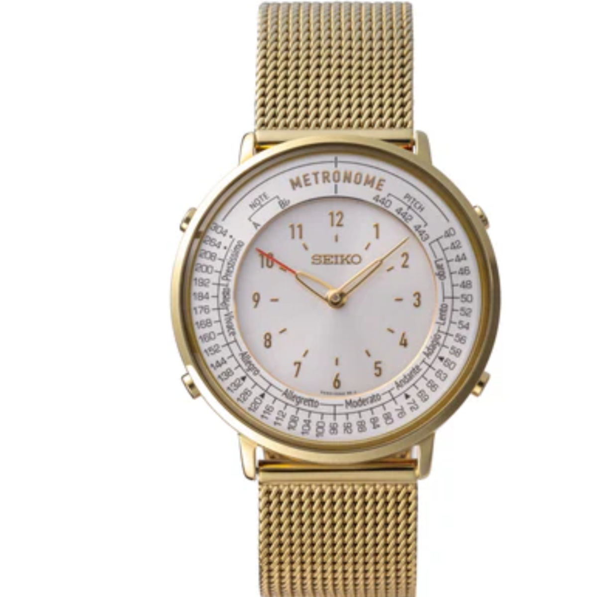 Seiko Metronome Watch Standard Line Gold Mesh SMW008A Watch