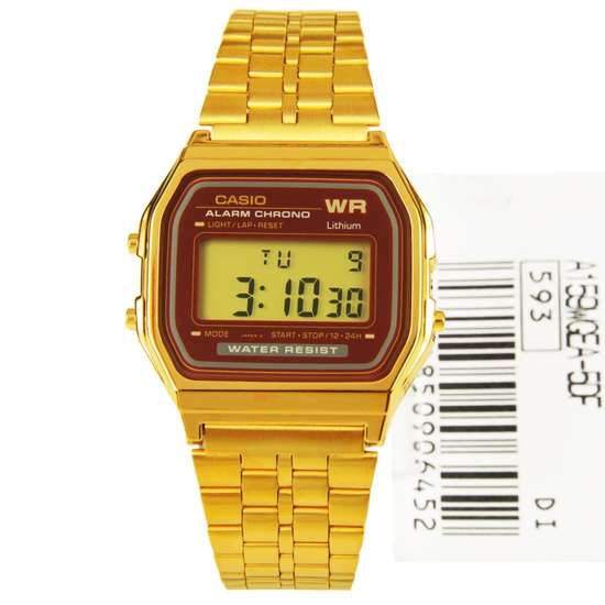 Casio A159WGEA-5DF A159WGEA-5 Alarm Chrono Digital Watch