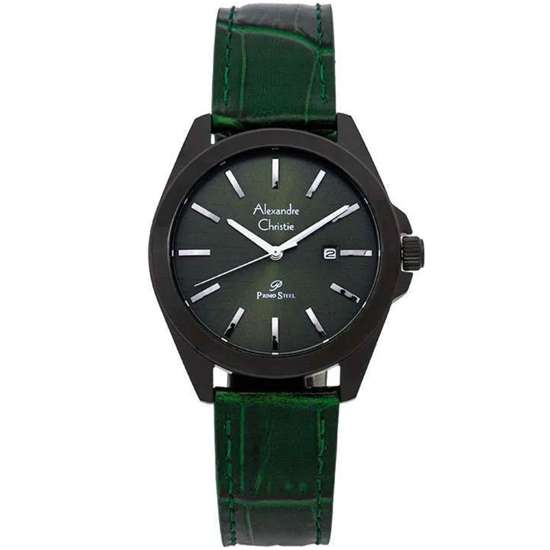 Alexandre Christie Primo Steel AC 1023MDLIPGN Green Leather Casual Watch