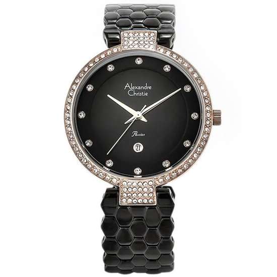 Alexandre Christie Passion 2686LDBBRBA Womens Quartz Black Fashion Watch