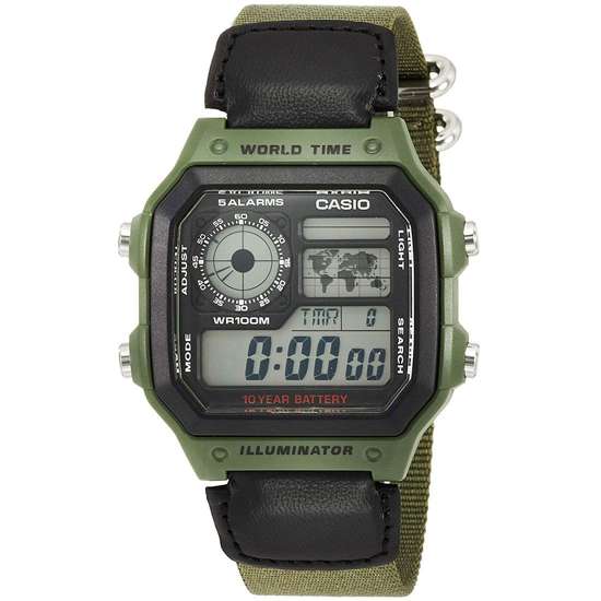 Casio Digital Nylon Watch AE-1200WHB-3B AE-1200WHB-3BV
