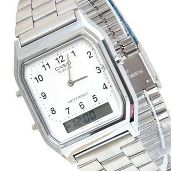 Casio Vintage Dual Time Watch AQ-230A-7B AQ-230A-7BMQ