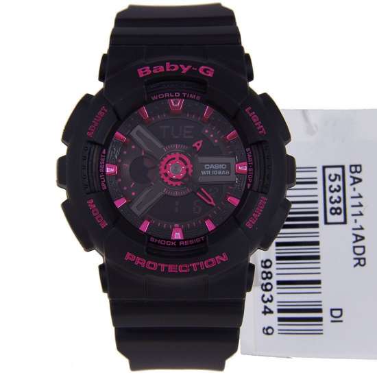 Casio Baby-G Neon Black LED Light Watch BA-111-1A BA111
