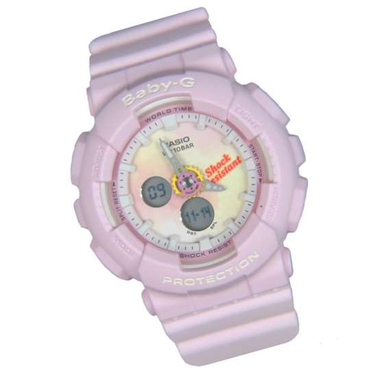 Casio Baby-G Pink World Time Analog Digital Watch BA-120TG-4 BA120TG-4A