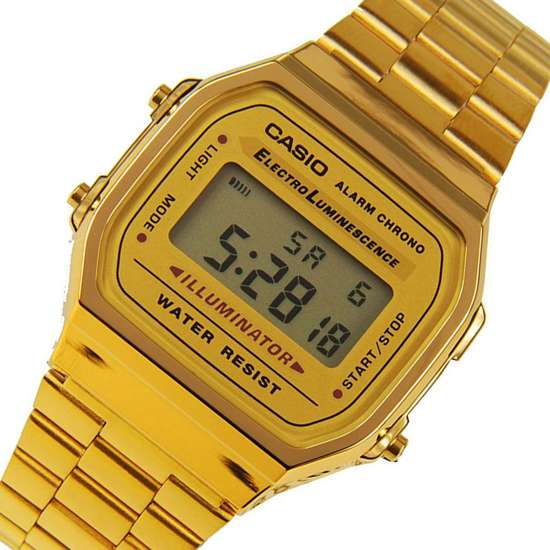 Casio Vintage Gold Digital Unisex Watch A168WG-9W A168WG-9WDF