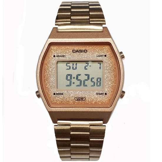 Casio Vintage Rose Gold Digital Watch B640WCG-5 B640WCG-5DF