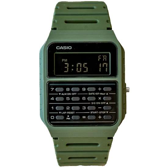 Casio Retro Green Calculator Watch CA-53WF-3B CA-53WF-3BDF