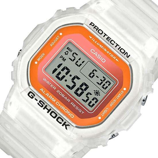Casio DW-5600LS-7 DW5600LS-7 Semi Transparent White Watch