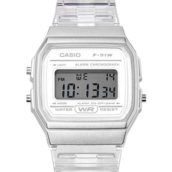 Casio Digital Transparent Watch F-91WS F-91WS-7 F91WS-7D
