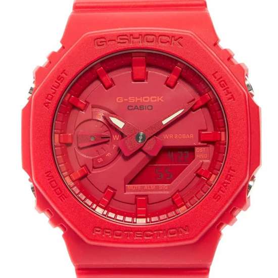 Casio G-Shock GA-2100-4A GA-2100-4ADR GA2100-4 Red Sports Watch