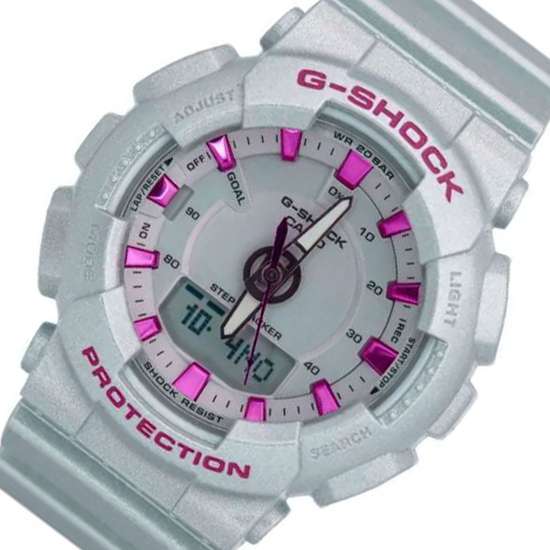 Casio G-Shock Neo Punk GMA-S130NP-8A GMAS130NP-8 Metallic Grey Pink Watch