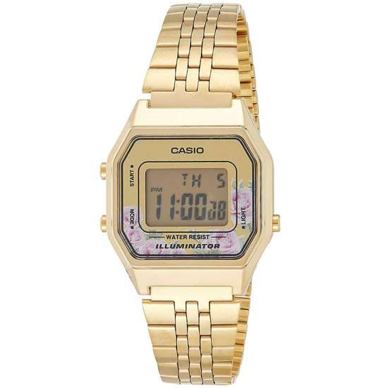 Casio Vintage Gold Floral Watch LA680WGA-4C LA680WGA-4CDF