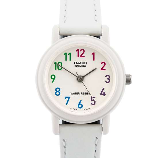 Casio Classic LQ-139L-7B LQ139L-7B LQ-139L-7BDF Ladies White Leather Watch