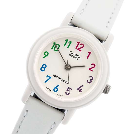 Casio Classic LQ-139L-7B LQ139L-7B LQ-139L-7BDF Ladies White Leather Watch