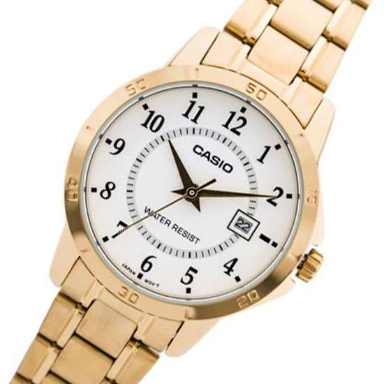 Casio Ladies Classic Gold Watch LTP-V004G-7B LTPV004G-7B