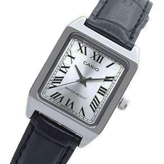 Casio LTP-V007L-7B1 LTPV007L-7B1 Leather Rectangle Watch